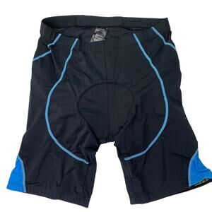 Santic Mens 2XL Bike Padded Cycling Shorts Compression Blue Black Shorts